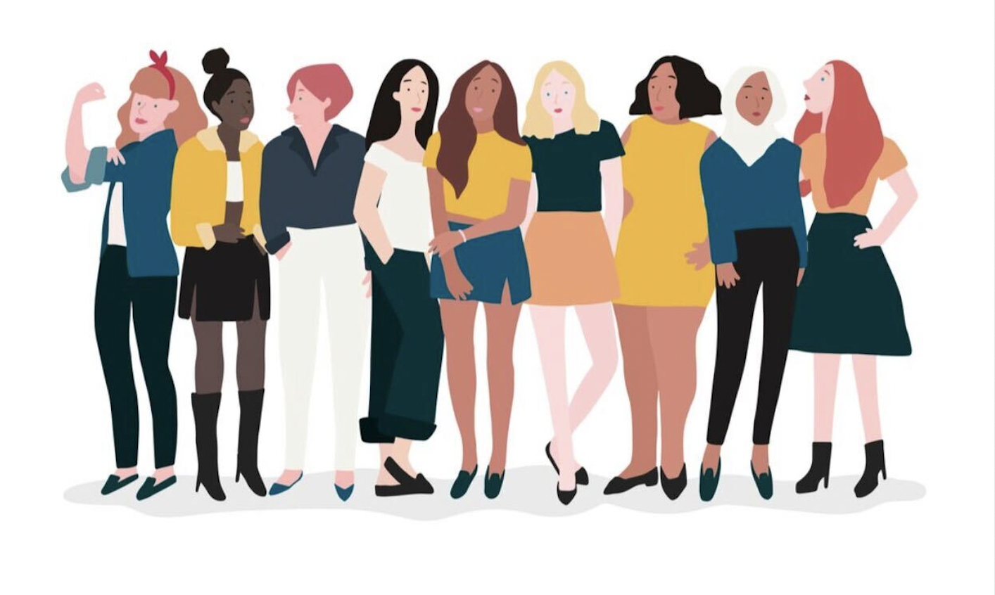 sororité femme en groupe illustration